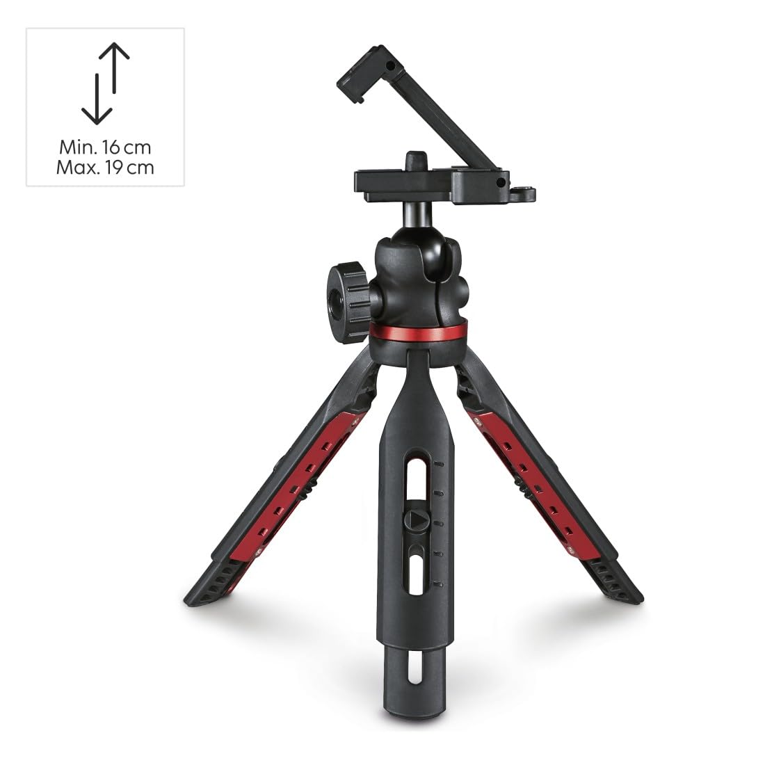 Hama statyw do smartfonów i aparatów (tripod, uchwyt na telefon, z głowicą na aparat, 62-160 cm, foto) czarny