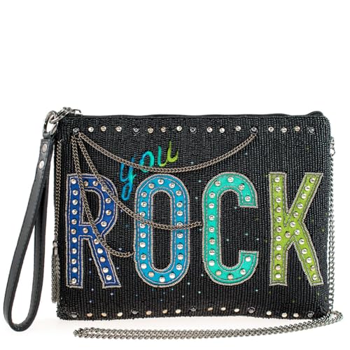 Mary Frances You Rock Beaded Crossbody Wristlet Handbag, Multicolor