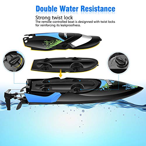Remote Control RC Boat for Pools and Lakes, Kuman 25km/h High Speed Racing RC Boats for Kids and Adults - Thumbnail 5