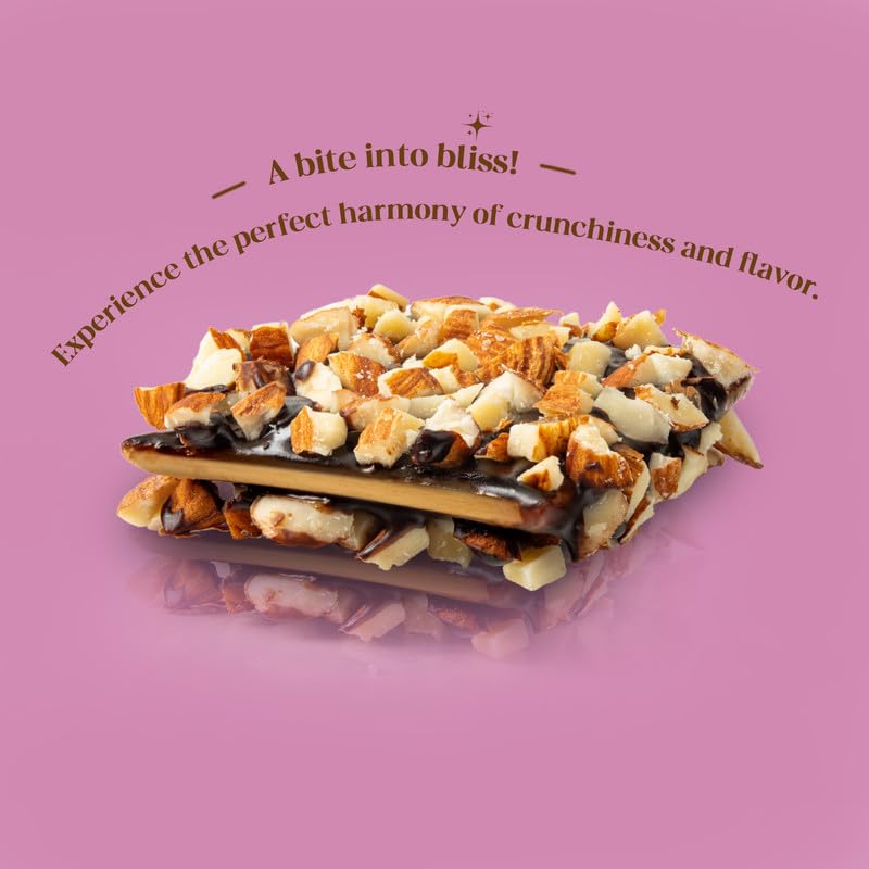 Image of Cacao Springs Premium Almond Rosette Brittle Gift Box, Premium Choco & Nut Delicacy Treats, Great for Snacking, Premium Gift Hamper for Christmas Gifts, 3 Pieces in Each Box, 2 Boxes, 84gm