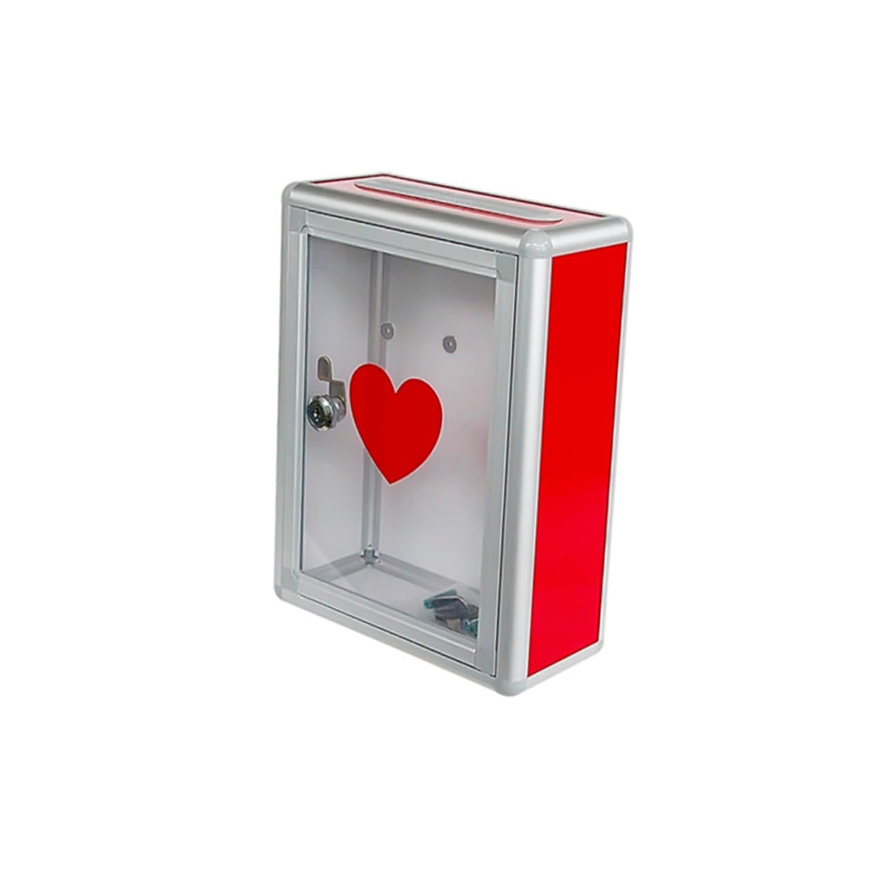 LALAFINA 1PC Box suggestion box tickets vertical drop mailbox collection box Lottery box offering box drop box Storage Box aluminum alloy wall-mount mailboxes On the door metal mailbox