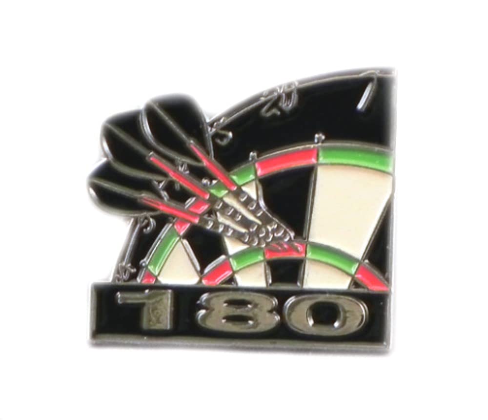 Metal Enamel Pin Badge Brooch Dart Arrows Dartboard 180 Throw High Score