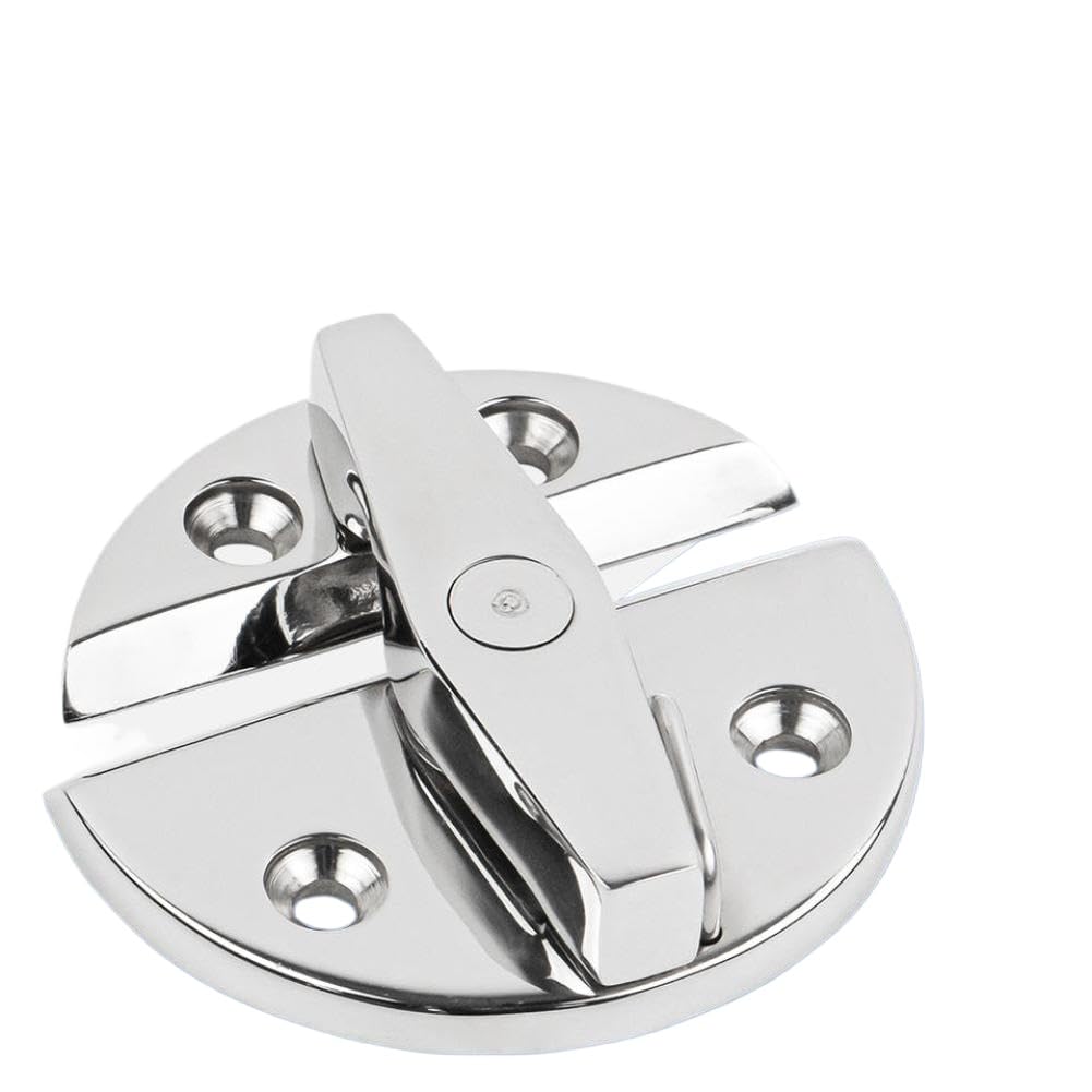 Dqmuyvpav Onecolor 1 Pcs 316 Stainless Steel Boat Round Catch Latch 180° Door Catch Latch Marine Cabinet Lock Boat Hardware Accessories