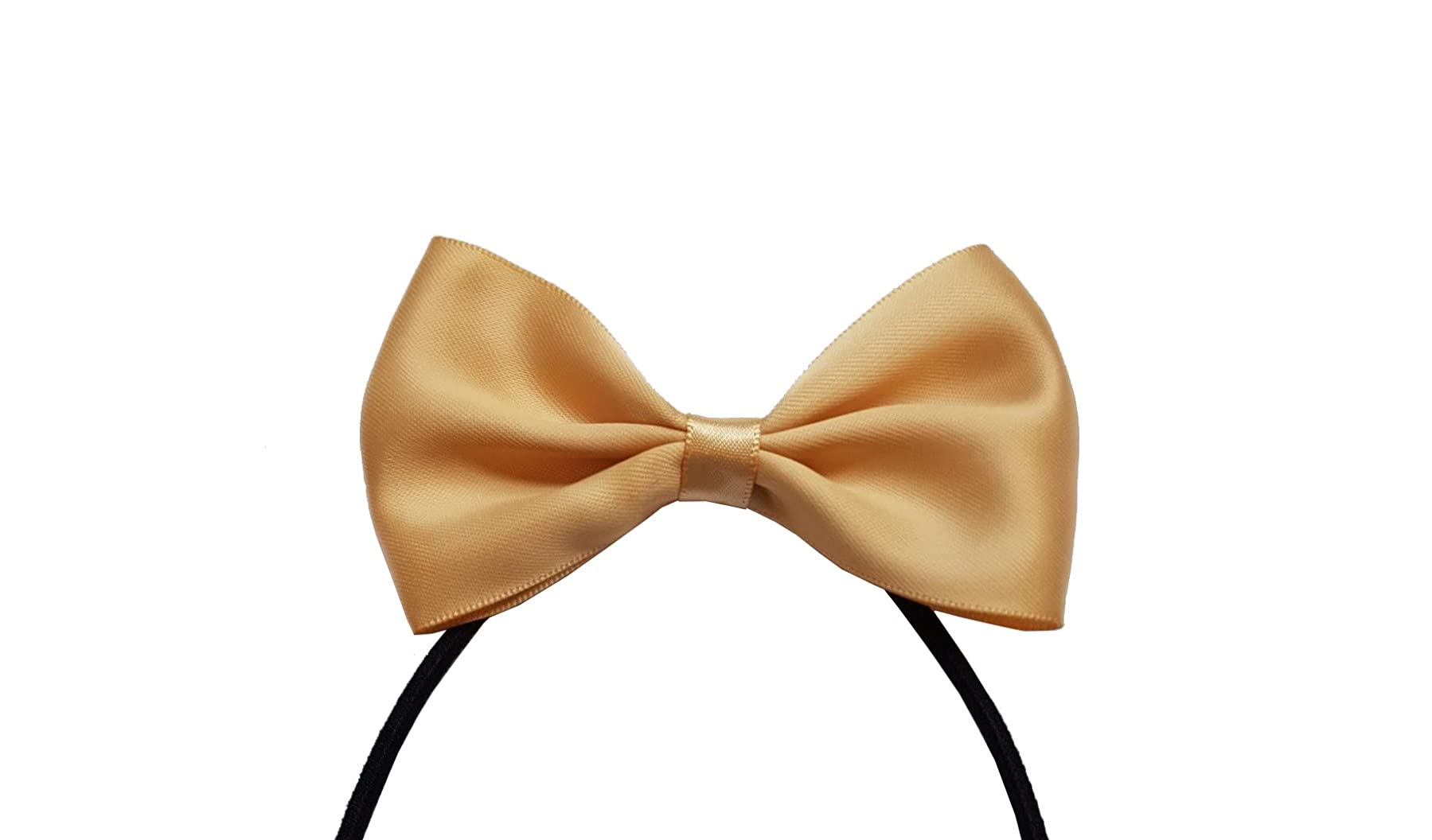 Bonnin Boys Gold Kids Pre-Tied Satin Bow Tie – Adjustable Elastic Band | Formal Bowtie For Wedding, Party, Birthday, School Uniform & Special Occasions (Gold)