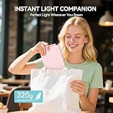BESTOPE PRO Przenośne podświetlane lusterko do makijażu z powiększeniem 10X, regulowane dotykowe lusterko do toaletki LED, 3-kolorowe oświetlenie, ładowanie USB do podróży i sypialni, różowe