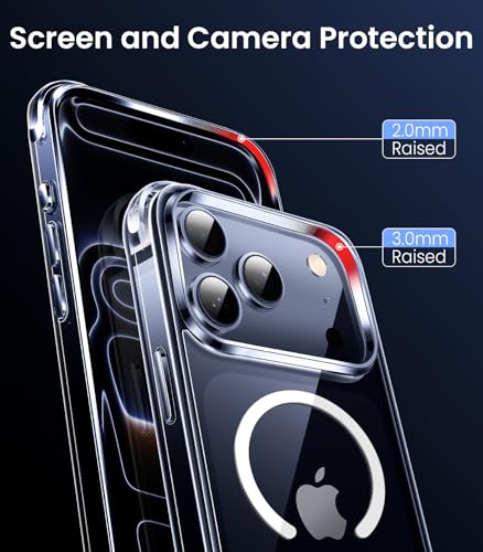 Image of Mkeke Magnetic for iPhone 17 Pro Max Case Clear, [Compatible with MagSafe] [Not Yellowing] [Military-Grade Drop Protection] Phone Bumper for iPhone 6.9 inch 2025