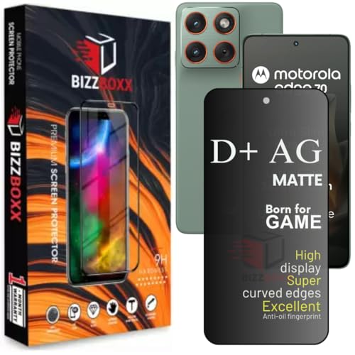 Image of D+ AG Matte Tempered Glass Screen Guard Protector For MOTOROLA Edge 70 Temper Glass Anti Fingerprint Gaming Special With Camera Cut (MOTO Edge 70-6.7 Inch)- Pack of 1