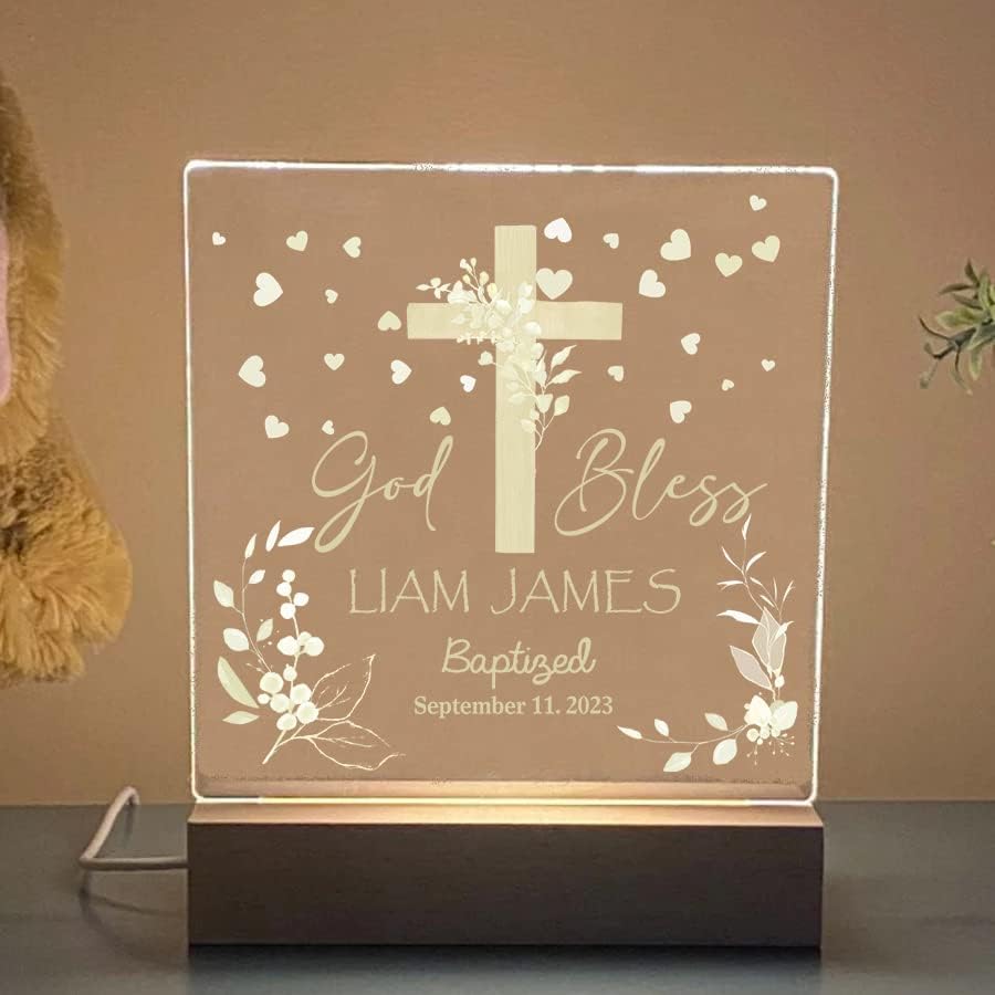 Miniatura 4 de IZI POD Luz nocturna personalizada para el cuarto del bebé, regalos de bautismo religioso, regalos de bautizo, regalo de dedicación, regalos