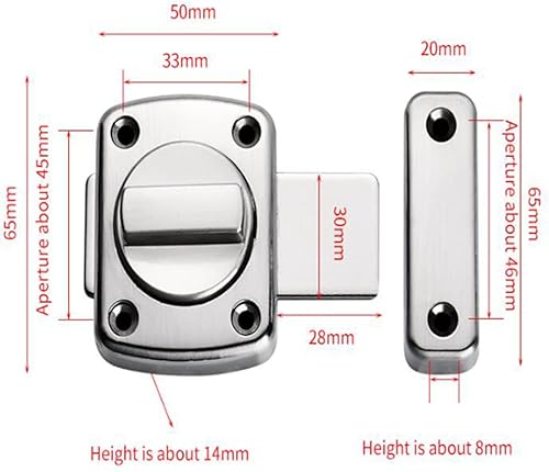 Miniatura 5 de Barra de bloqueo de puerta corredera Cerradura de puerta de granero Hebilla de gancho y ojo Cerradura de puerta Cerradura de puerta Cerradura de