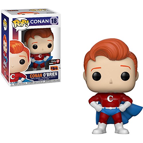 Funko Conan O'Brien [Super Suit] (Gamestop Exclusive): Figura De Vinilo Conan X Pop! Y 1 Pop! Compatible Con Plástico Pet [#018 / 32626 - B]