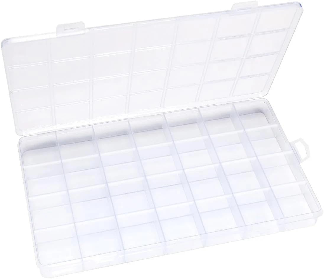 for 28 Grids Bead Organizer, Craft Organizers and Storage, Acrylic Organizers, Plast