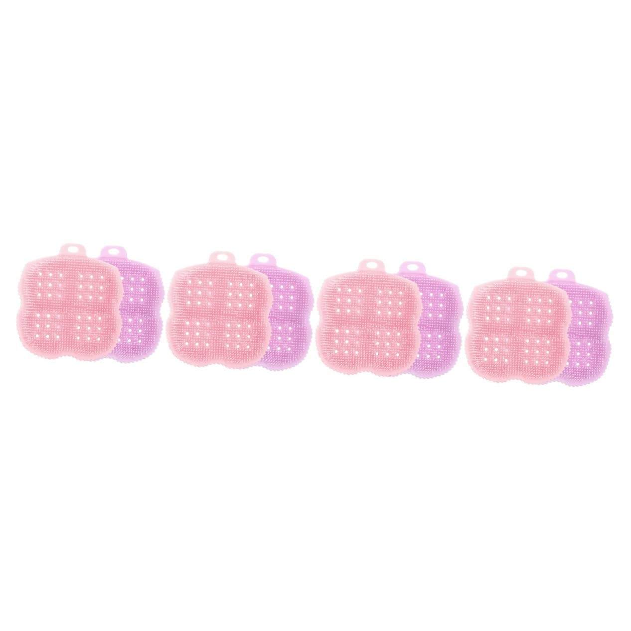 8 Pz Spazzola in Silicone Spazzola Per Spa in Silicone Scrubber Per La Circolazione Sanguigna Spazzola Da Bagno Cuoio Capelluto Guanti Gel Di Silice Pennello Morbido Uomo Domestico