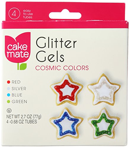 Cake Mate Gel Cosmic Glitter Tubes, 2.7 oz