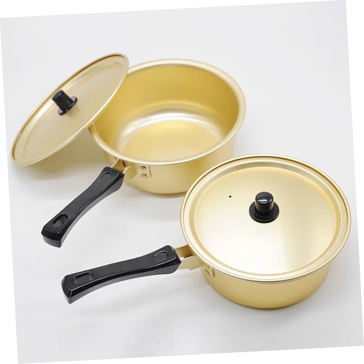 SUPVOX Aluminum Ramen Cooking Pot Lid Multi-Functional Kitchen Soup and Noodle Pot Fast Heating for Ramen Eggs Soups and Oatmeal Handle for Use