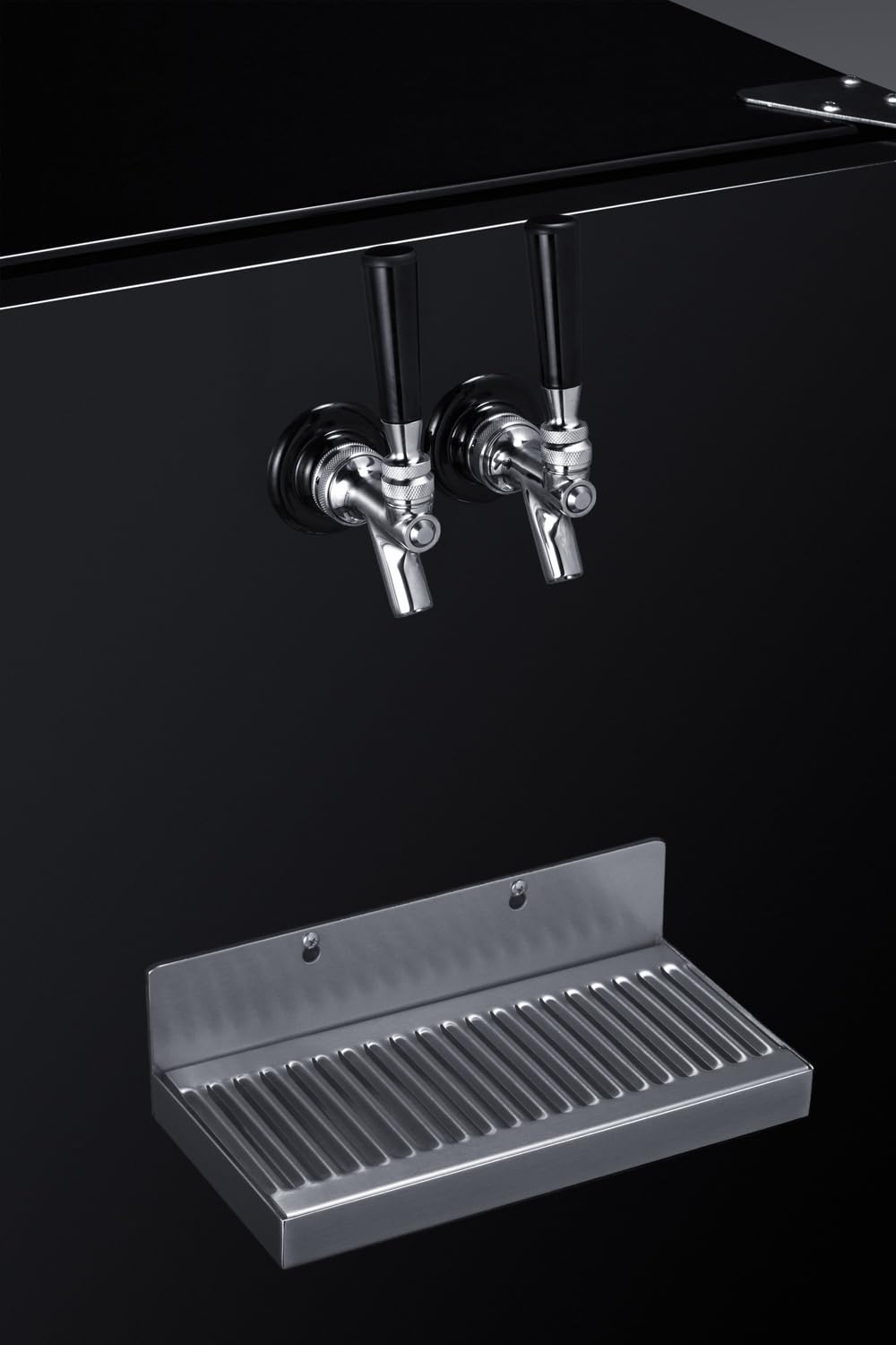Summit 24" Undercounter Kegerator, Dual Front Beer Tap, No Drill Beer Dispenser, Black - SBC58BFRTP