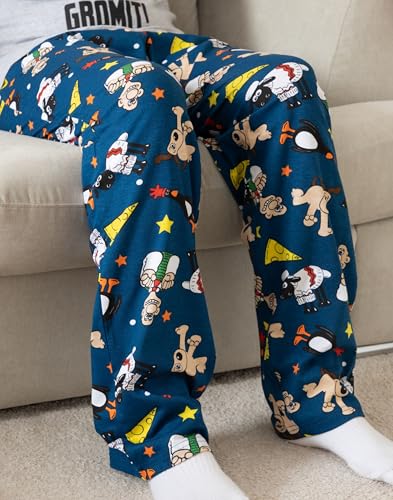 Vanilla Underground Wallace And Gromit Mens Pajama Set | Cracking Cheese Adults Classic Logo Loungewear4