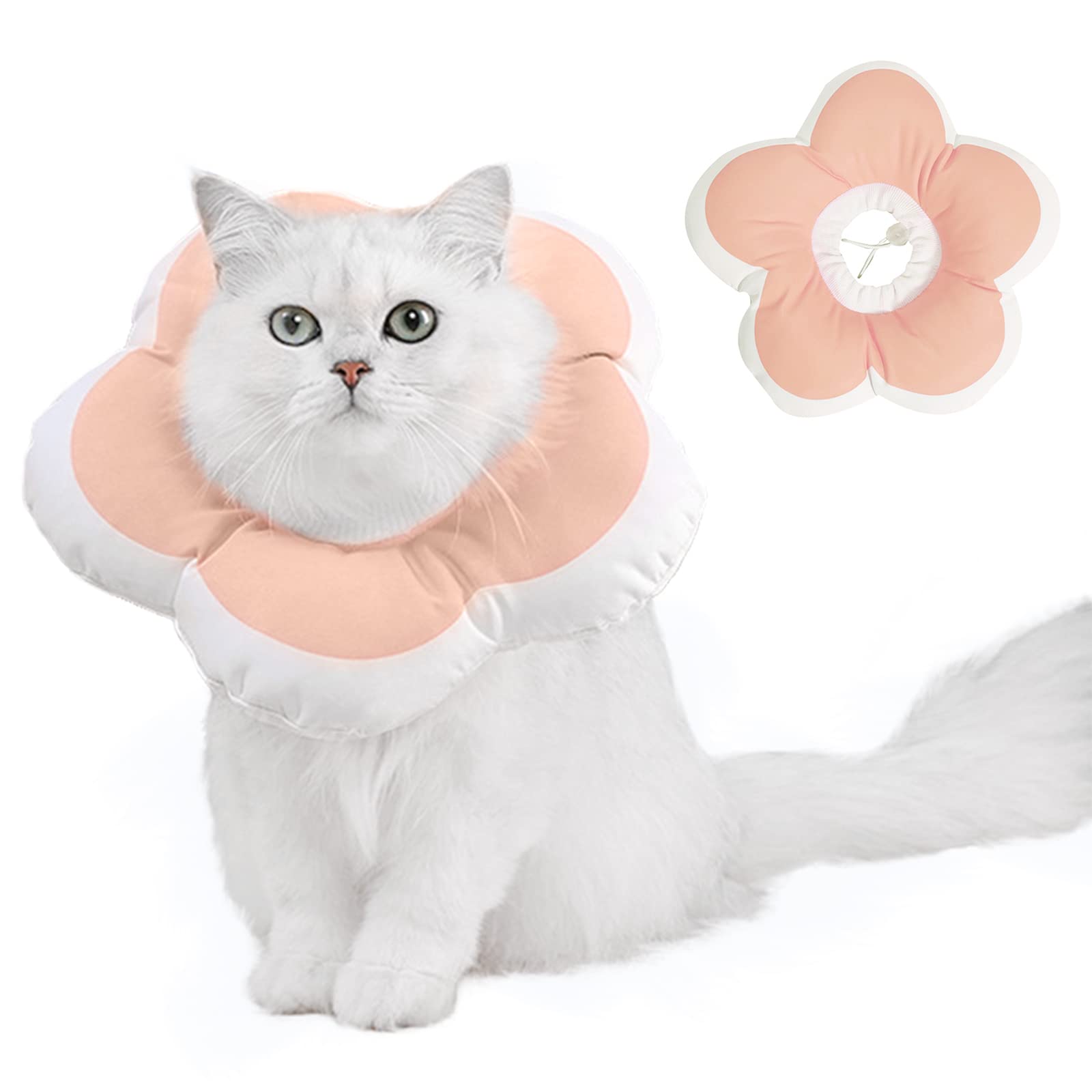 Collar De Cono Suave Para Gatos, Collar De Recuperación De Gatos, Cono Ajustable Para Mascotas Para Dejar De Lamer Heridas, Espray Antiarañazos Para Gatos, Collar Isabelino Para Gatos, Gatito, Gato