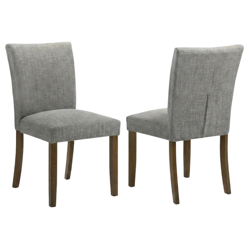 Polyester Upholstered Dining Side Chairs Set of by Furnifact – Upholstered, Grey, Pack of 2