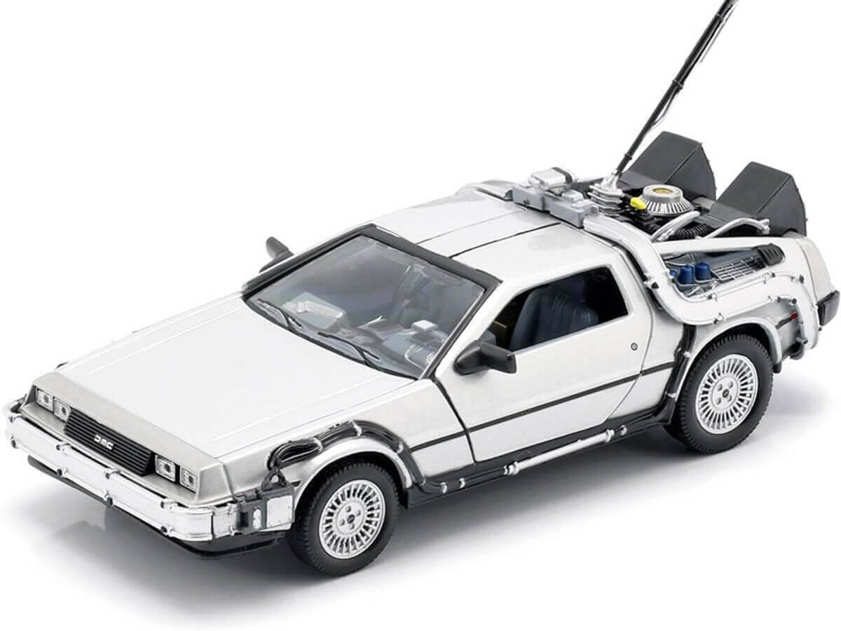 Welly Modellauto DeLorean DMC-12 Back to the Future 1/24 – Metallmodell mit öffnenden Türen