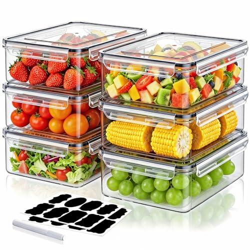 Wwtop 6 x 1000ml Frischhaltedosen mit Deckel...