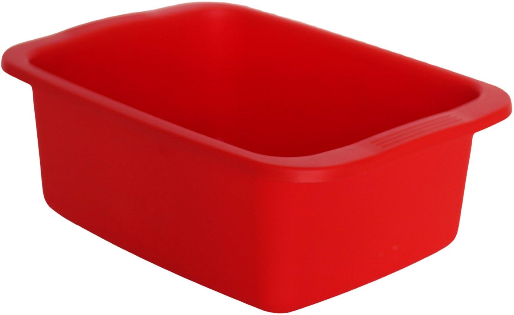 MACHIAVELLI START Cuenco rectangular de color rojo. Barreño de plástico de 10 l de capacidad. Cubeta multiusos de 42 x 31 x 15,5 cm