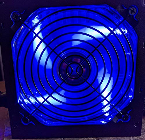 Shark Technology 750 Watt Quiet 120Mm Blue Led Fan Black Atx 12V 2.0 Psu With All Braided Sleeving Cables And Pcie Power Connector Gaming Pc System Power Supply #TOP2