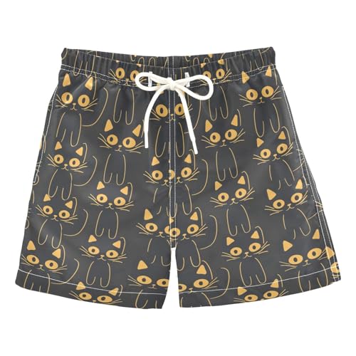 Cat Reflection Boys Swim Trunks Toddler Shorts Swimwear Boardshorts