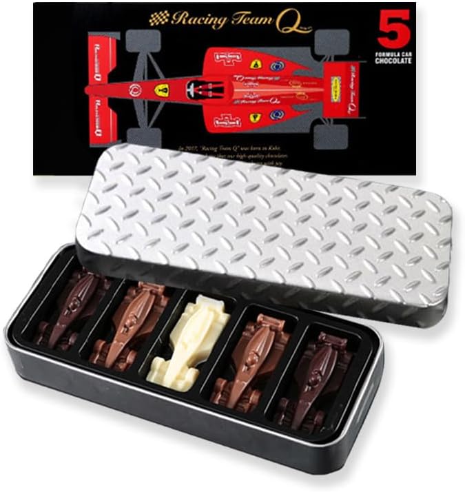 エンタメゴルフ 車のチョコレート ミニ缶入り ミニカー5個セットBOX マキィズ [ホワイトデー 2026 お返し ゴルフコンペ 景品 二次会 景品 賞品 おもしろ チョコレート 車 カー ]