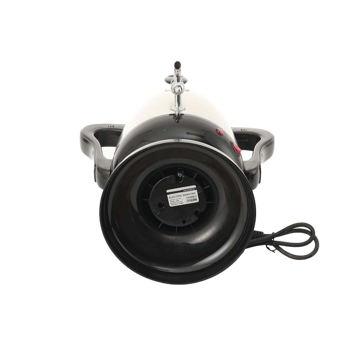 LALABU Samowar-Teebereiter,Elektrischer Samoware Edelstahl 220V, 3,5 Liter Teekocher Samovar Warmwasserbereiter mit Trockenkochschutzfunktion,Schwarz
