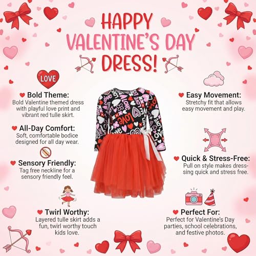 Image of Girls Long Sleeve Tulle Tutu Dresses for Kid and Toddler