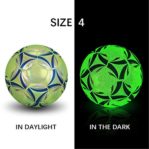 サッカーボール 5号4号 光るサッカーボール ライトアップサッカーボールの暗闇で光るサッカーボール若者とナイトゲームの大人のサッカーボール 2枚目