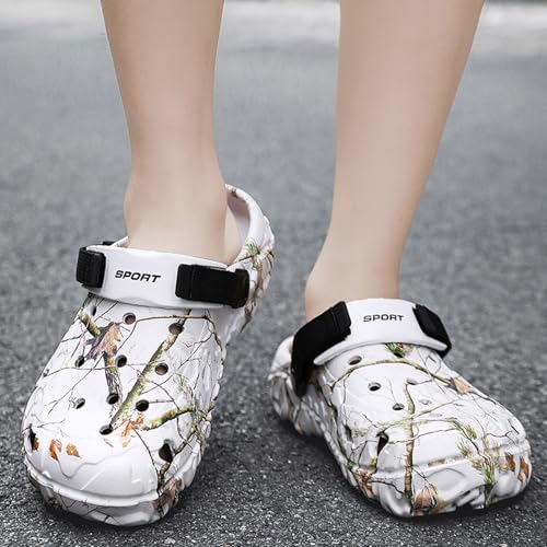 Image of SECHRITE Men's Clogs Athletic Sports Outdoor Sandals Water Beach Shoes Slippers Sandals Lightweight Comfortable Breathable with Adjustable Back Strap