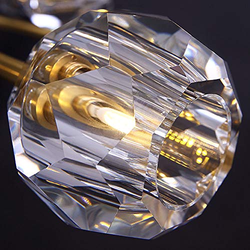 Lampe suspension cristal cuivre à diffusion douce pour chambre - 3