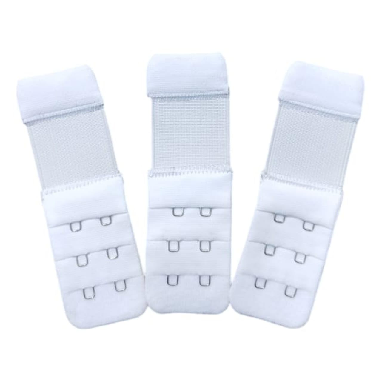 Bra Extender, White Elastic Hook and Eye Closure, 3 Pack, Adjustable Lightweight Fabric, Adult Women's Underwear Accessory-image-45