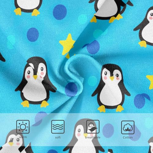 Joisal Girls Underwear Toddler 2t Cotton Little Girl Panties Artistic Briefs Undies Kids Cute Cartoon Penguins Blue3