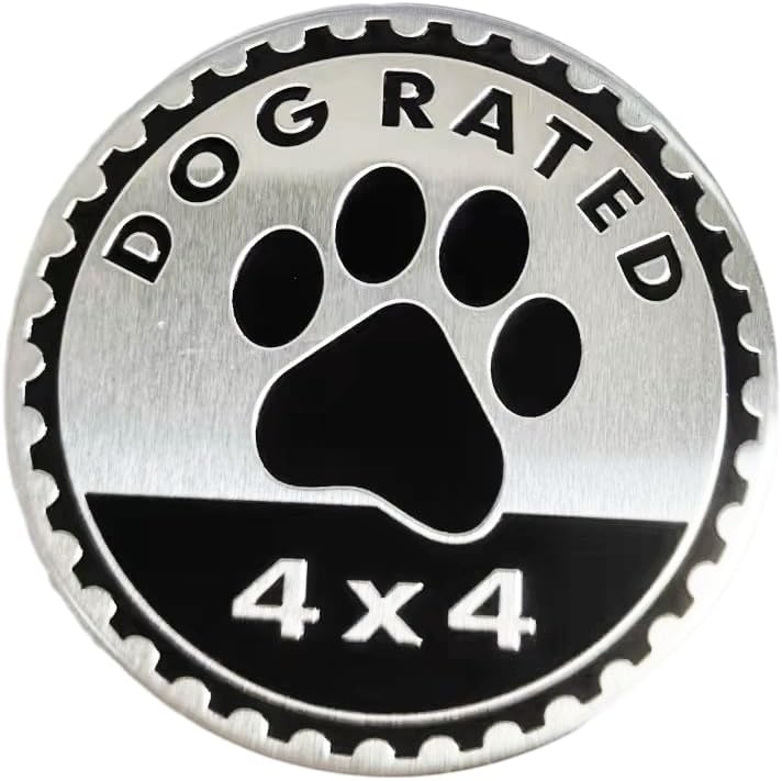 4 x 4 emblemas de metal para automóvil, emblemas de metal 3D, calcomanías redondas compatibles con Jeep Wrangler, vehículos, camiones, SUV