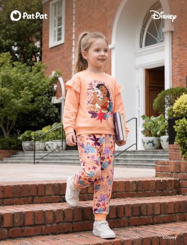 Image of Disney Outfits for Girls Long Sleeve Shirt Pocket Pant Toddler Sweatsuit