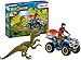 Schleich 41466 Dinosaurs Spielset - Flucht auf Quad vor Velociraptor, Spielzeug ab 5 Jahren