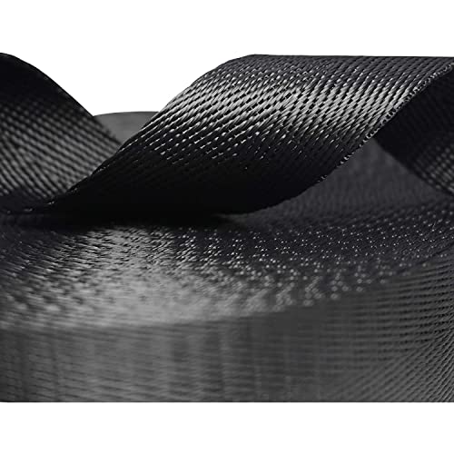 Devobunch Nylon Webbing Straps, 1 Inch Wide Heavy Duty Nylon Strap, Durable Flat Rope Webbing, 10 And 25 Yard Roll For Backpack Strapping, Tie-Down, Dog Leash, 18 Vibrant Colors (Black, 10 Yard) #TOP5