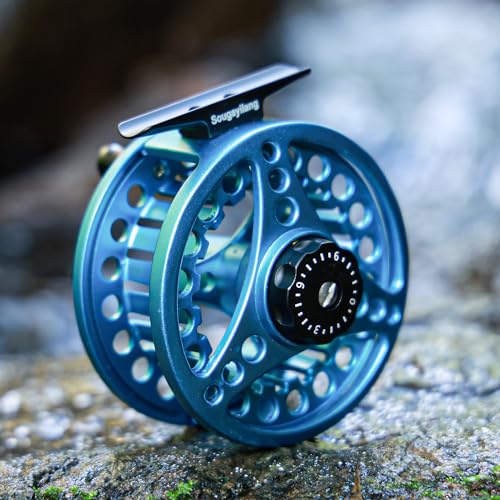 Sougayilang Fly Fishing Reel,Large Arbor With Diecast Aluminum Body Fly Reel-5/6,7/8 Weights,Essential Fly Reels For Beginners-B7/8 - Image 3