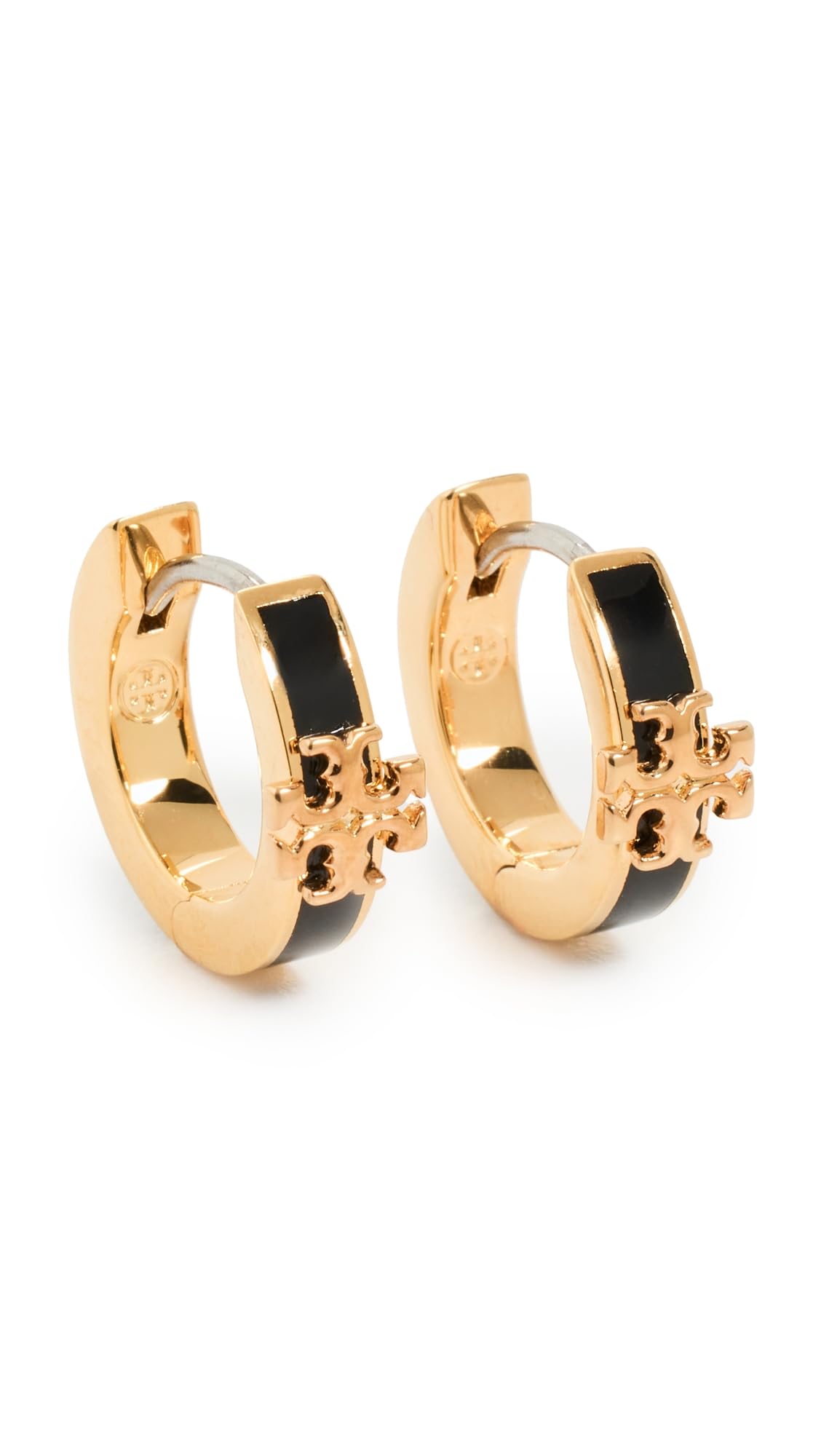 Tory Burch Women's Icon Enamel Huggie Earrings