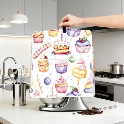Image of Kitchen Dust Cover Compatible with 4.5 5 6 8 quart Stand Mixer | Kitchen Appliance Protective Covers with Top Handle and Pocket