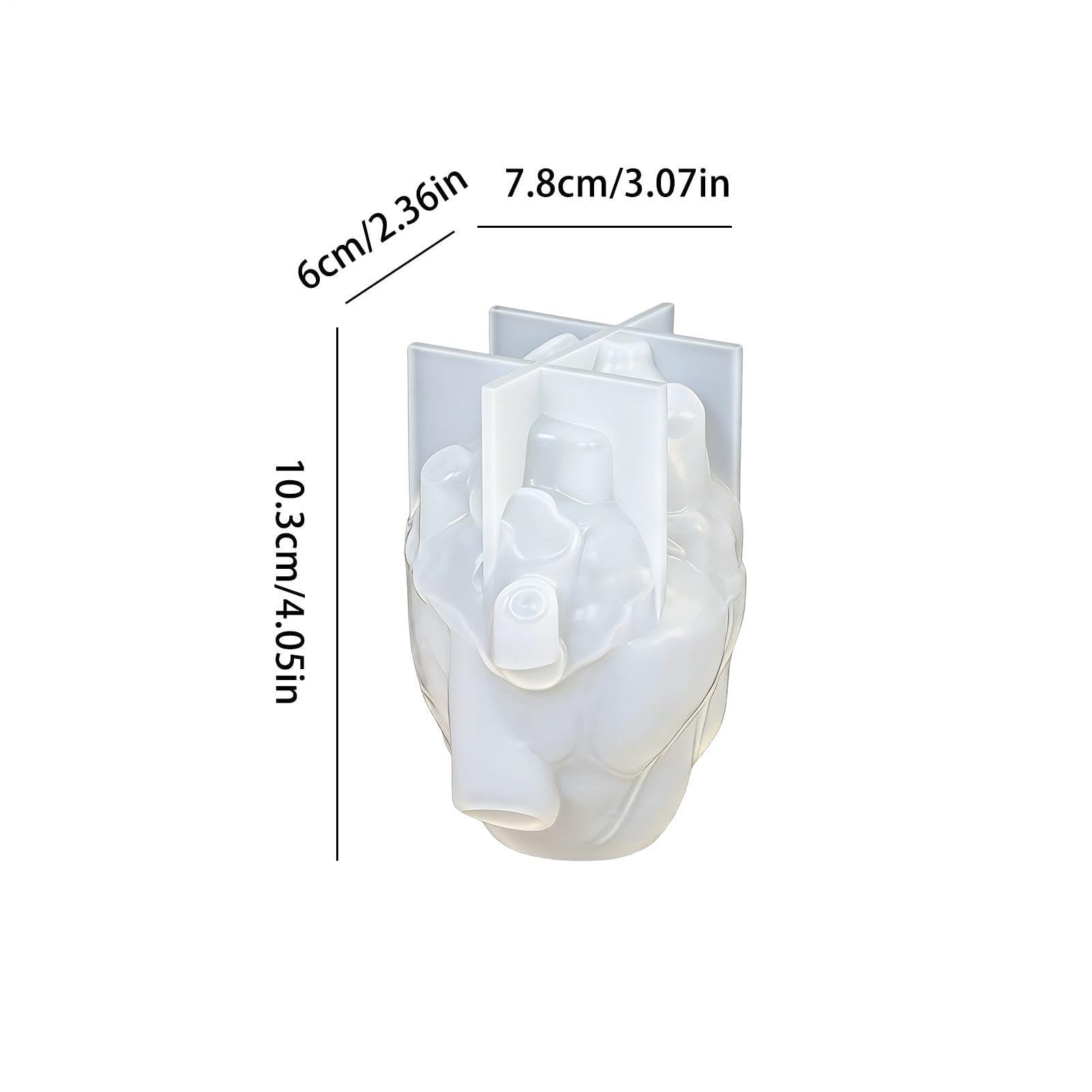 Moules en silicone en forme de cœur d'orgue | Moule en silicone 3D en forme de cœur | Moules en plâtre – Pour la maison, la ferme, les vacances, le plâtre, la résine, l'argile au chocolat