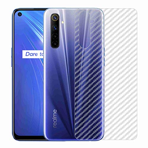 Image of Compatible with Oppo Realme 6 Back Screen Protective Film Carbon Fiber Skin Transparent Screen Guard Sticker