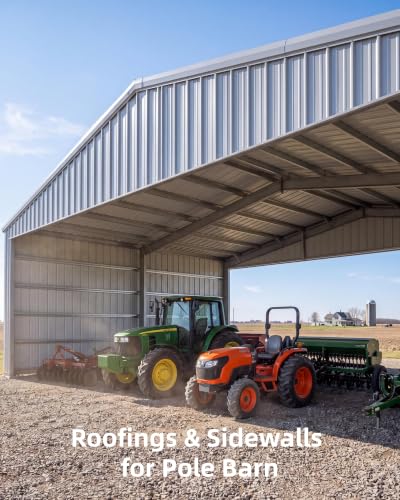 Image of GarveeLife Ribbed Metal Roofing Panels, 195 Ft