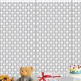 Allthingstore Party-Wand- und Türdekorationen mit Schmetterlingsschleife, Regenvorhang, leichtes und PET-Material, für Kindergeburtstage und Veranstaltungsräume (weiß)