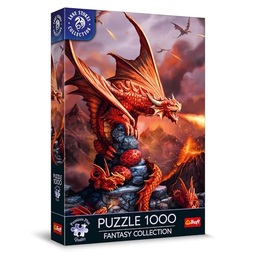 Trefl Premium Plus Quality - Puzzle Fantasy Collection : Dragon de feu - 1000 pièces, Série d’Images du Monde Fantastique, Anne Stokes, pour Adultes et Enfants à...
