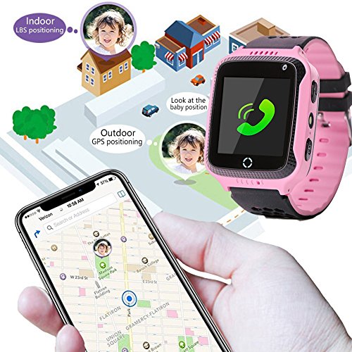 Kids GPS Smart Watch for Students - Boys Girls Smartwatch Phone with GPS Locator 2 Way Calls SOS Camera Voice Chat Math Game Step Counter Geo Fence Sport Wristband for Children Holiday Birthday Gifts - Thumbnail 6