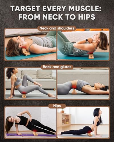 ONUEMP Psoas Release Tool, Wood Fully Adjustable Hip Hook Psoas Muscle Release Tool, for QL, Hip Flexor, Back, Hamstring, Glute, Iliacus and Neck Pain Relief - Deep Tissue Myofascial Release