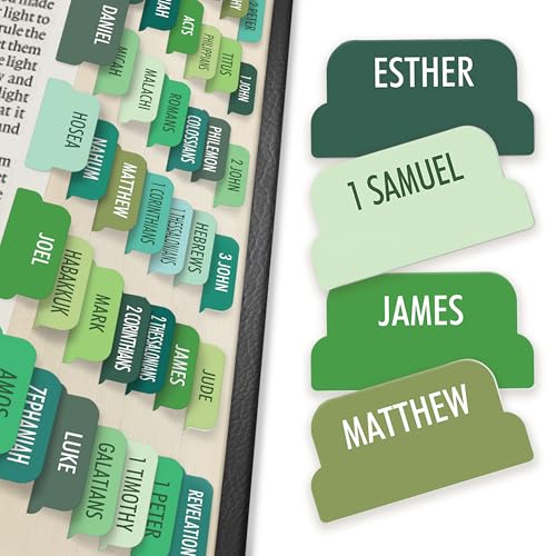 Only Zest 90 Christian Bible Tabs for Women, Men & Kids - Green